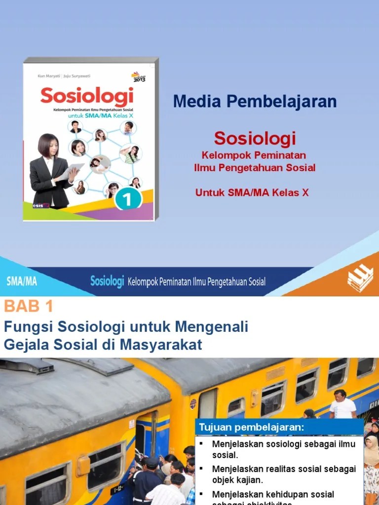 BAB 1 Fungsi Sosiologi untuk Mengenali Gejala Sosial di MAsyarakat | PDF