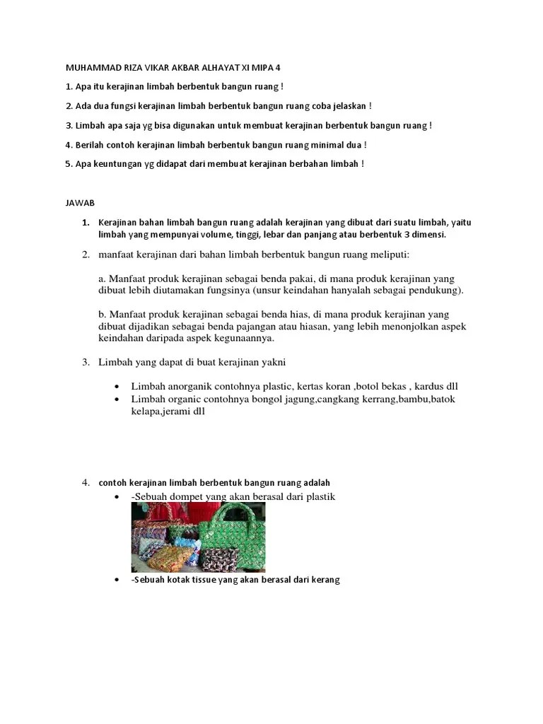 Kerajinan Limbah Bangun Ruang 1 | PDF