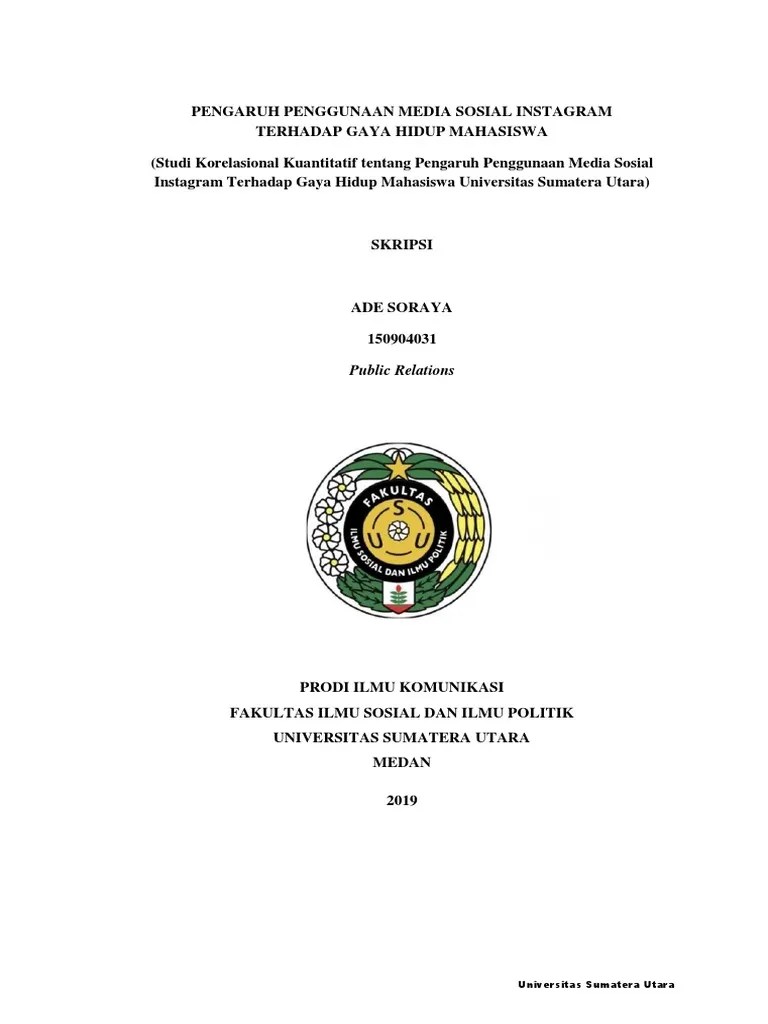 Pengaruh Penggunaan Medsos Instagram THD Gaya Hidup Mhs | PDF