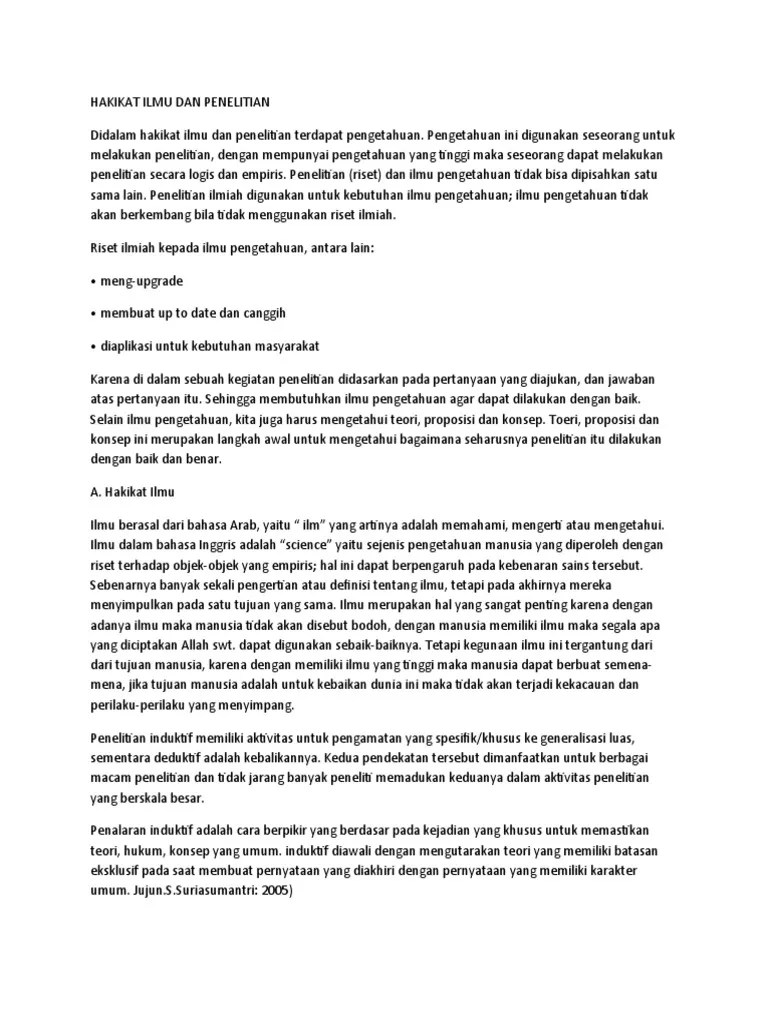 Hakikat Ilmu Da-wps Office | PDF