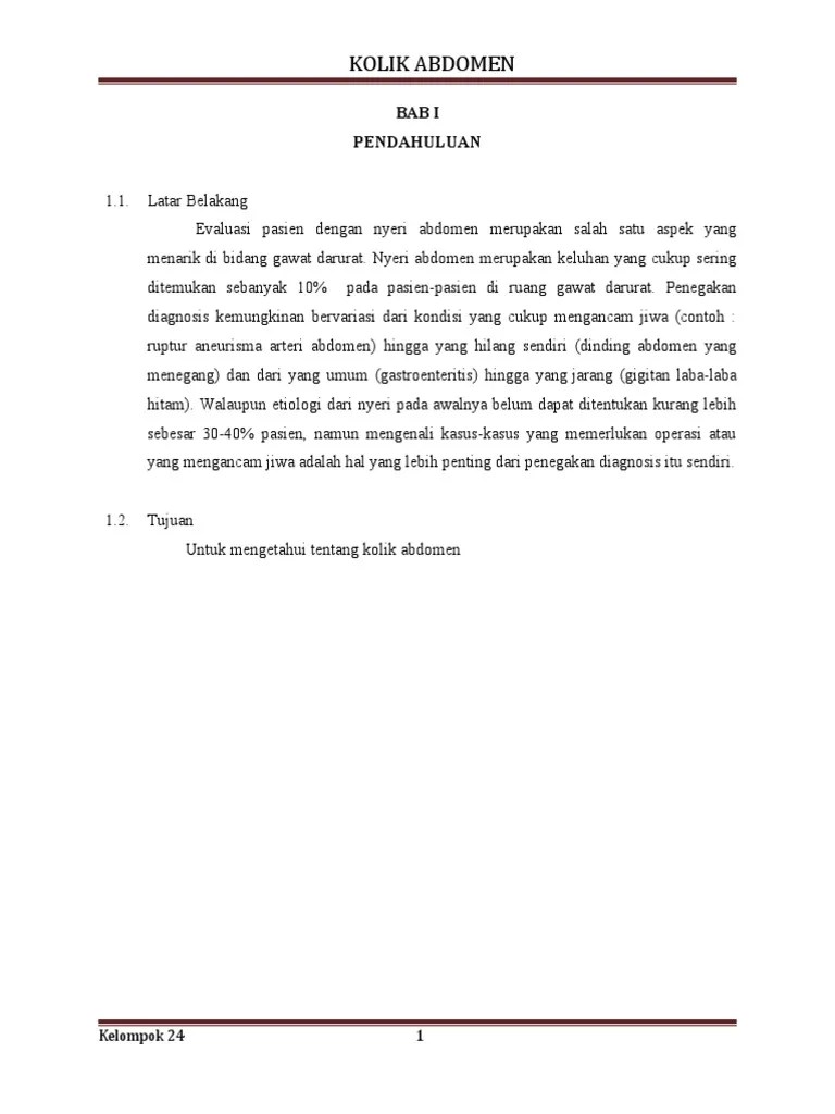 Kolik Abdomen | PDF