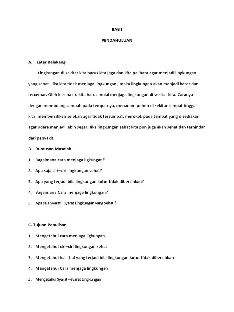 370279637 Makalah Lingkungan Sehat Docx | PDF