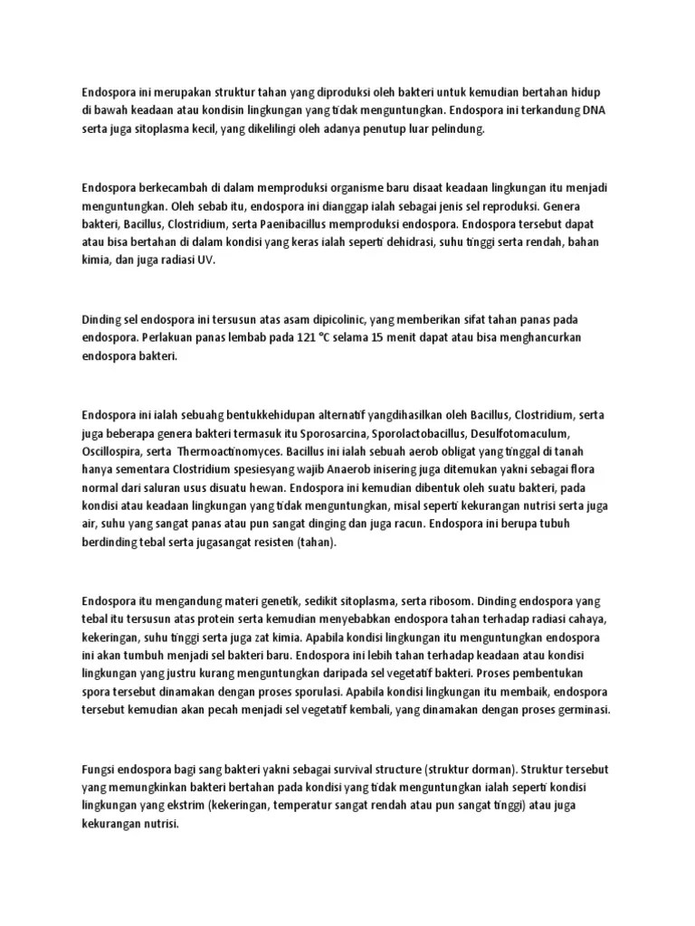 Endospora Ini M-WPS Office | PDF