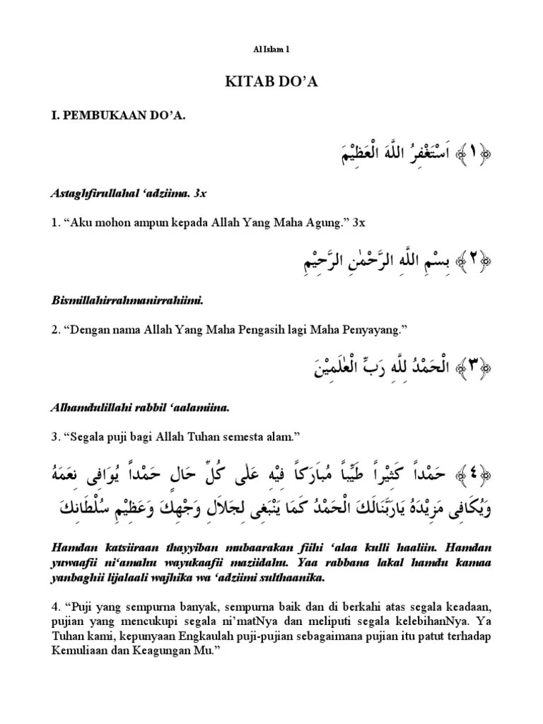 Contoh Pembukaan Dan Penutup Doa Yang Baik Dan Benar – Sekali