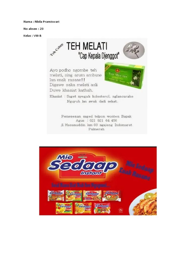 Iklan Bahasa Jawa