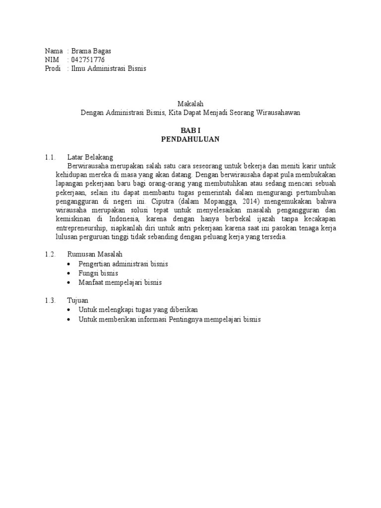 Tugas 1 Pengantar Ilmu Adm - Niaga | PDF