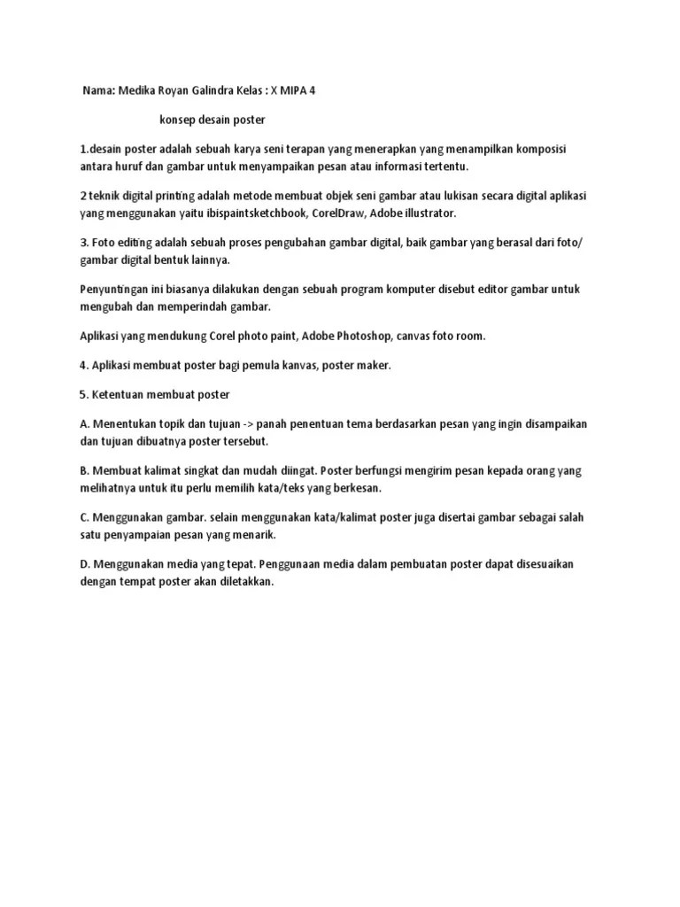 tugas desain poster | PDF