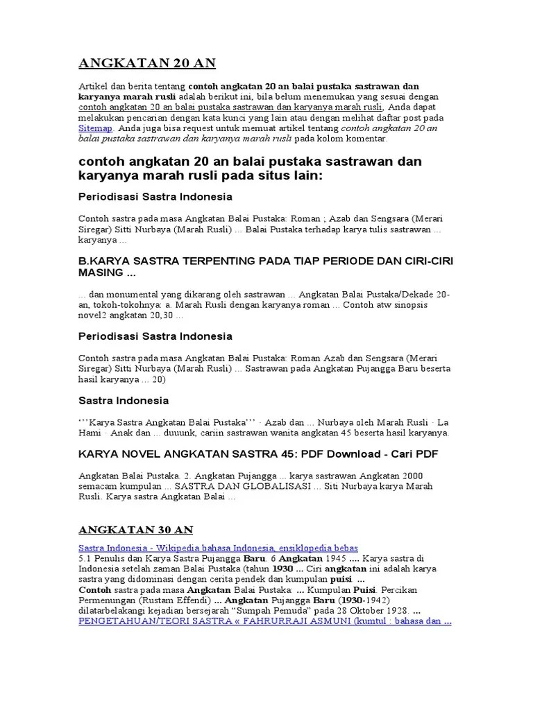 Angkatan 20 An | PDF