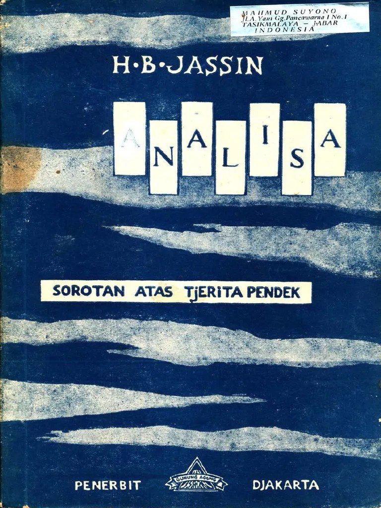 Analisa - Sorotan Atas Tjerita Pendek by HB Jassin (Z-lib.org) | PDF