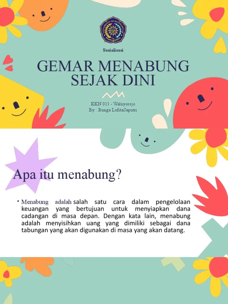 PPT Materi Gemar Menabung dan Creativepreneure | PDF