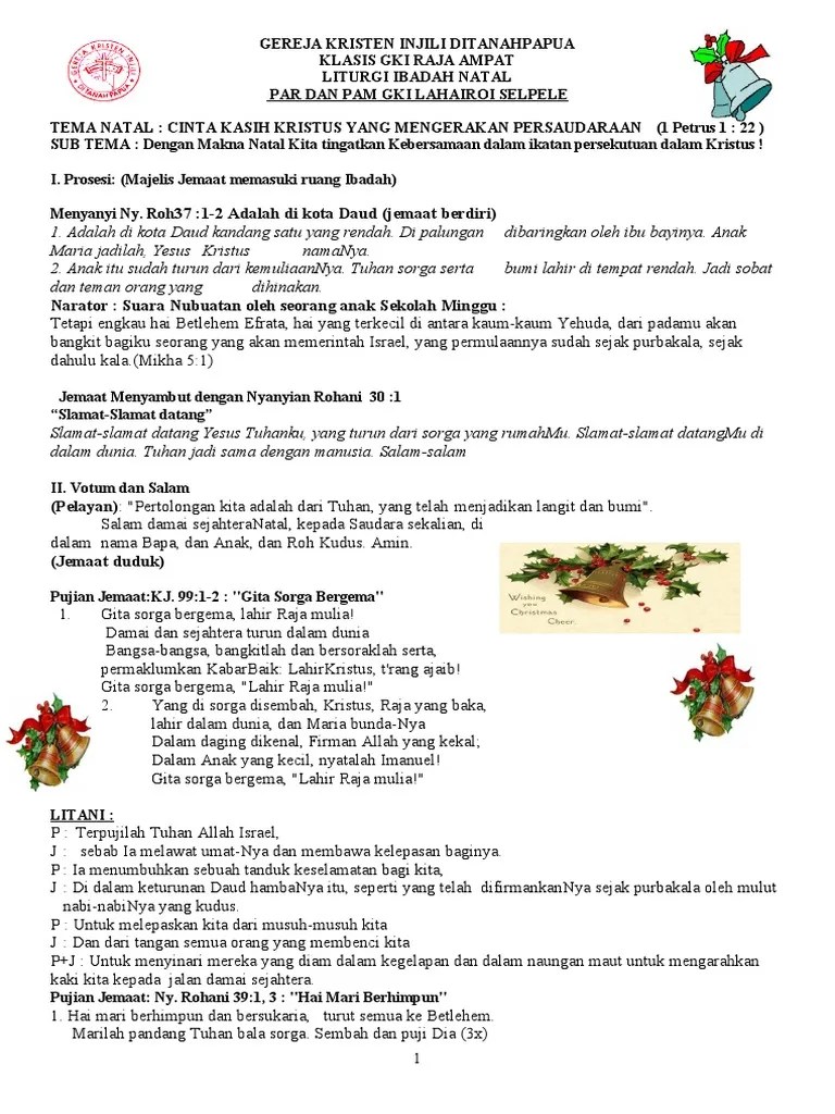 liturgi natal I | PDF