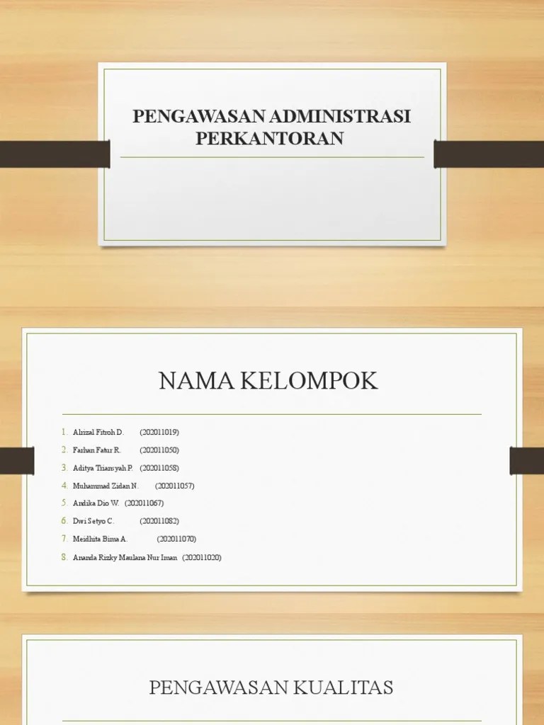 Pengawasan Administrasi Perkantoran-1 | PDF
