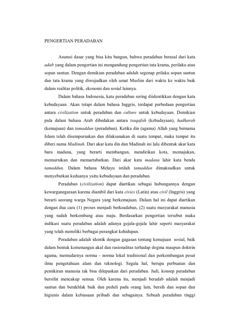 Pengertian Peradaban Fix | PDF