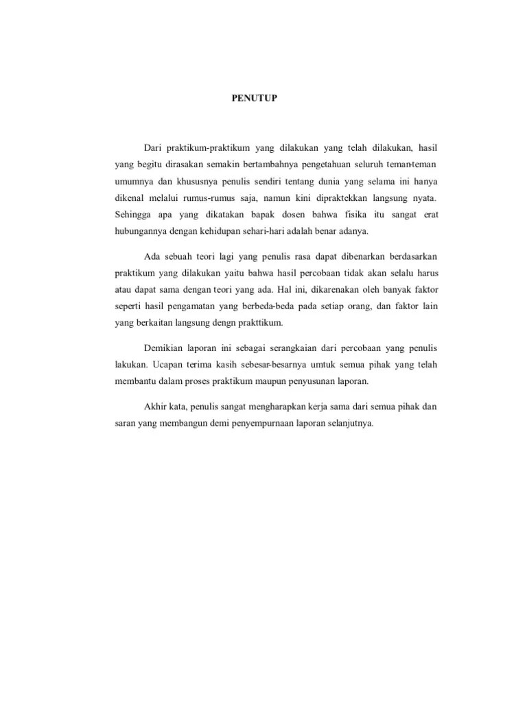 Penutup Laporan | PDF