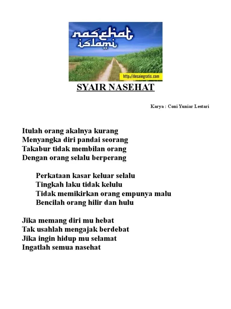 Syair Nasehat | PDF