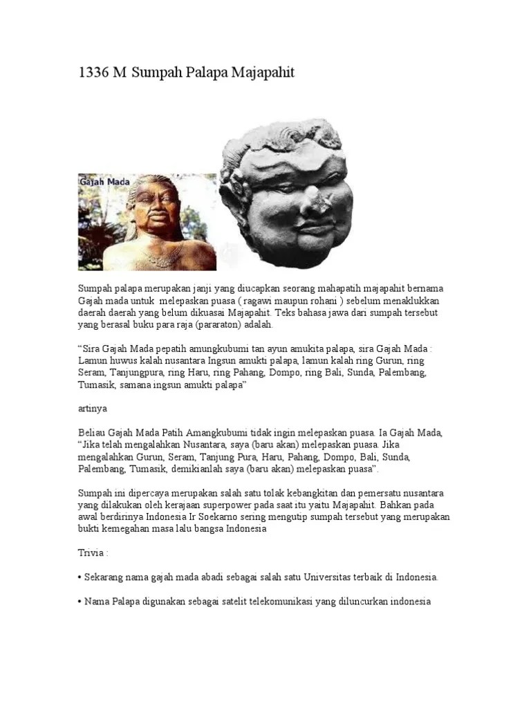 1336 M Sumpah Palapa Majapahit | PDF
