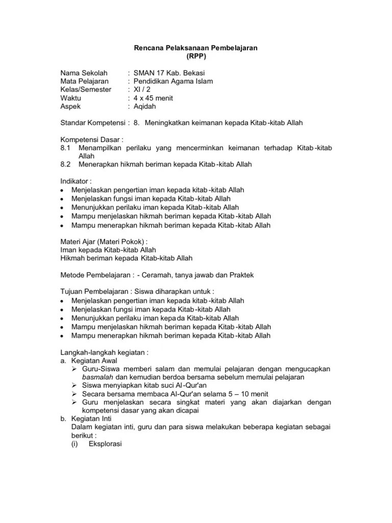 Materi Iman Kepada Kitab Allah – Mudah