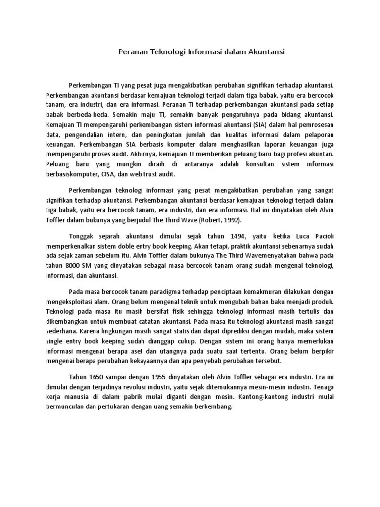 Peranan Teknologi Informasi Dalam Akuntansi (Febriyanto 8323097653) | PDF