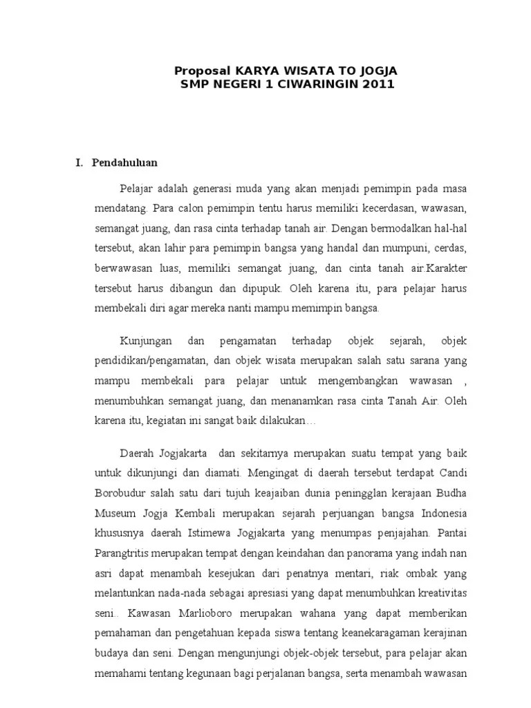 Proposal Karya Wisata | PDF