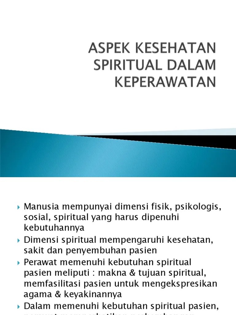 Aspek Kesehatan Spiritual Dalam Keperawatan | PDF