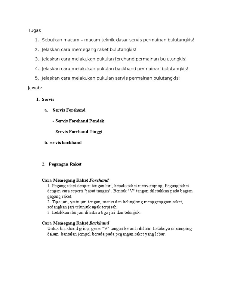 best Jelaskan Cara Melakukan Servis Pendek Pada Permainan Bulu Tangkis  image collection