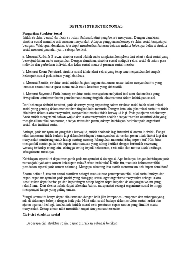 Struktur Sosial Menurut Peter M Blau - Berbagai Struktur
