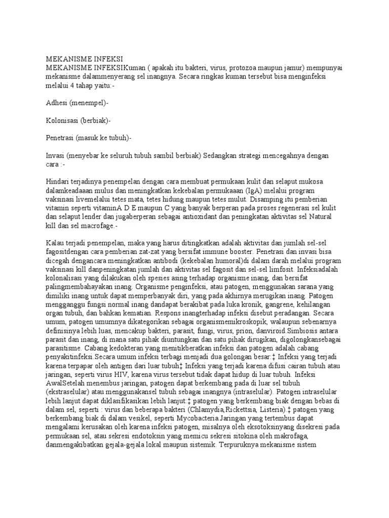 Mekanisme Infeksi | PDF