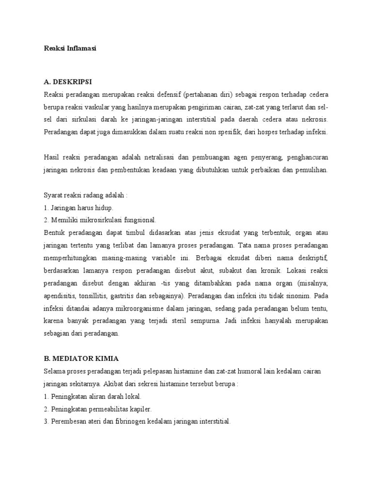 Reaksi Inflamasi | PDF