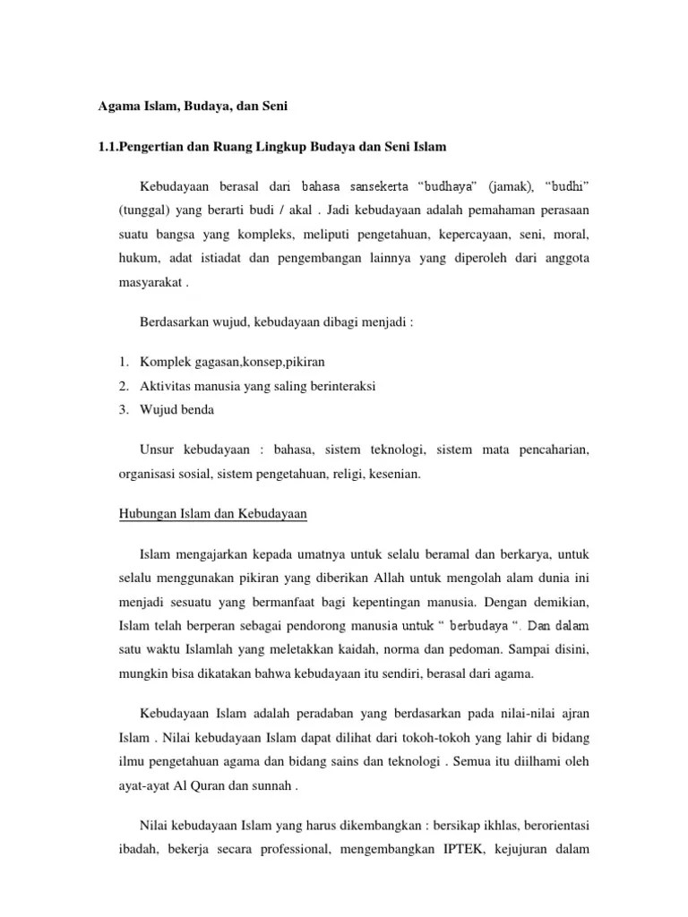 Kebudayaan Dan Kesenian Islam | PDF