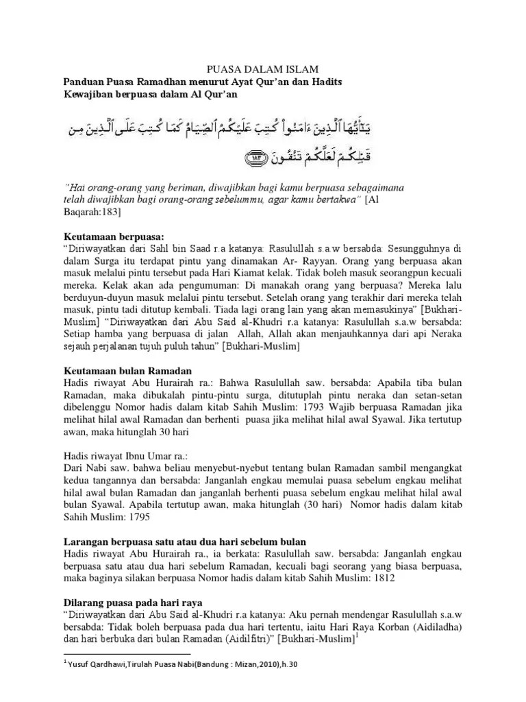 Puasa Dalam Islam | PDF