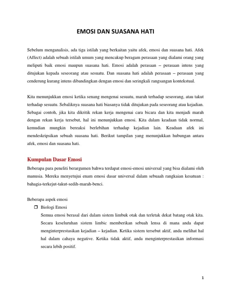Emosi Dan Suasana Hati | PDF