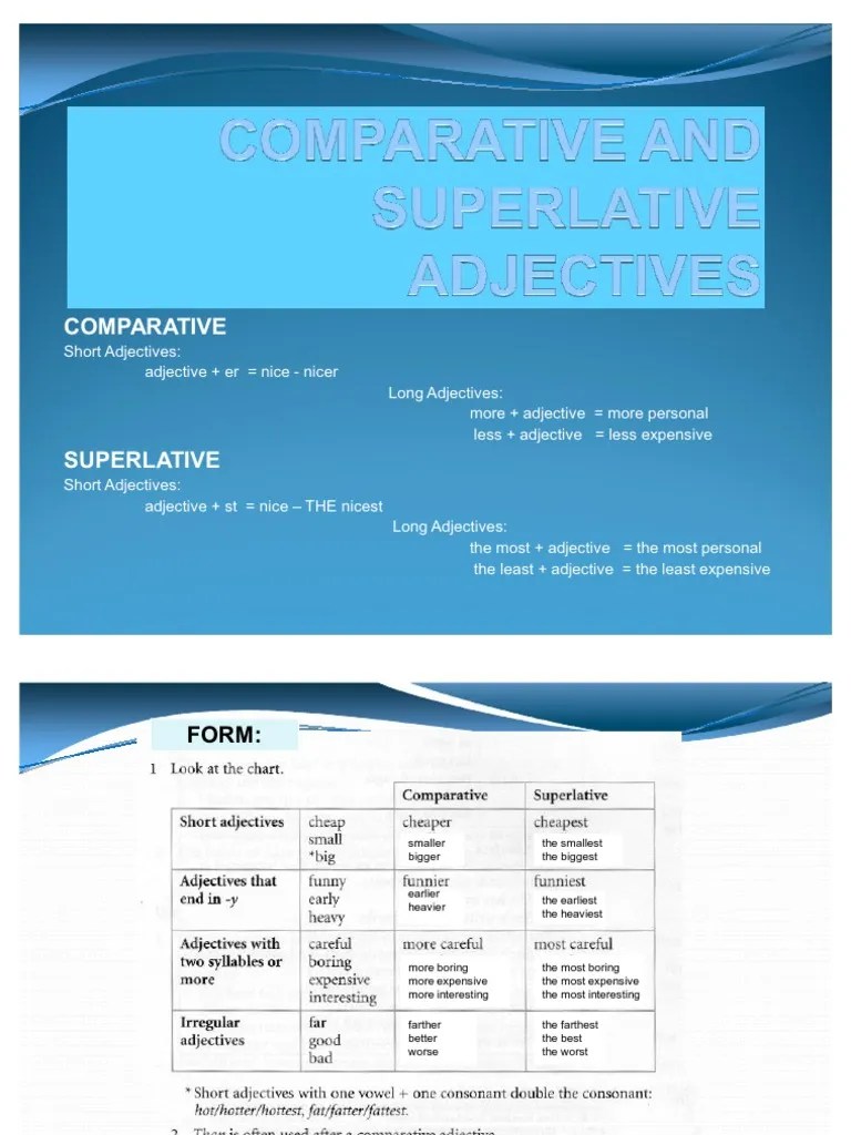 Comparative &amp; Superlative Adjectives | PDF