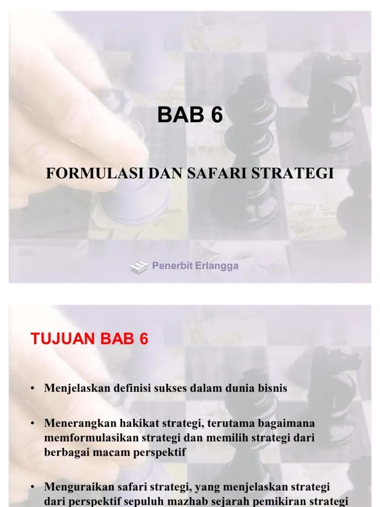 BAB 6 Formulasi Dan Safari Strategi | PDF