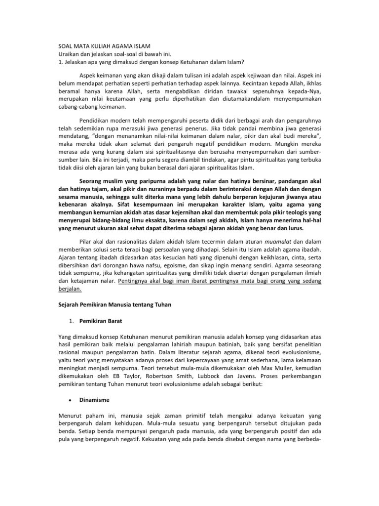 Pertanyaan Logika Tentang Agama Islam