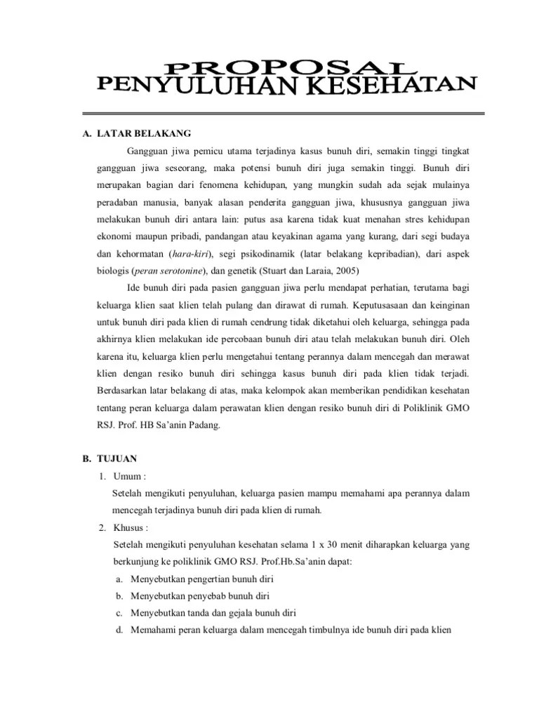 Proposal Penyuluhan | PDF