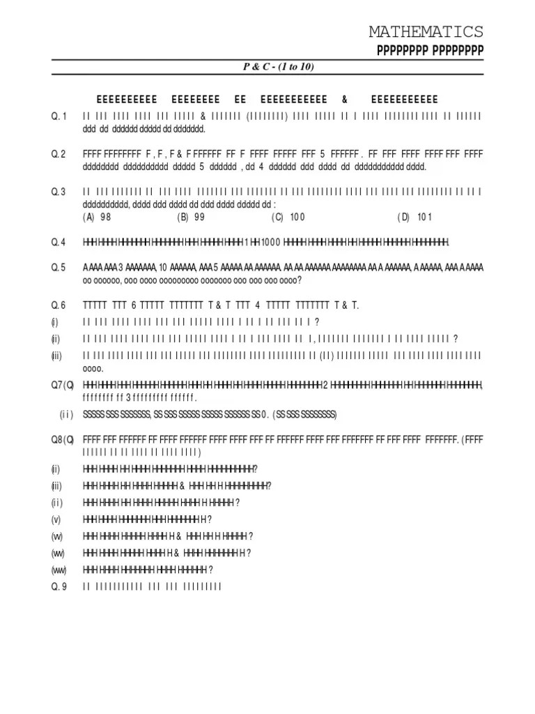 Perm &amp; Comb Sheets | PDF