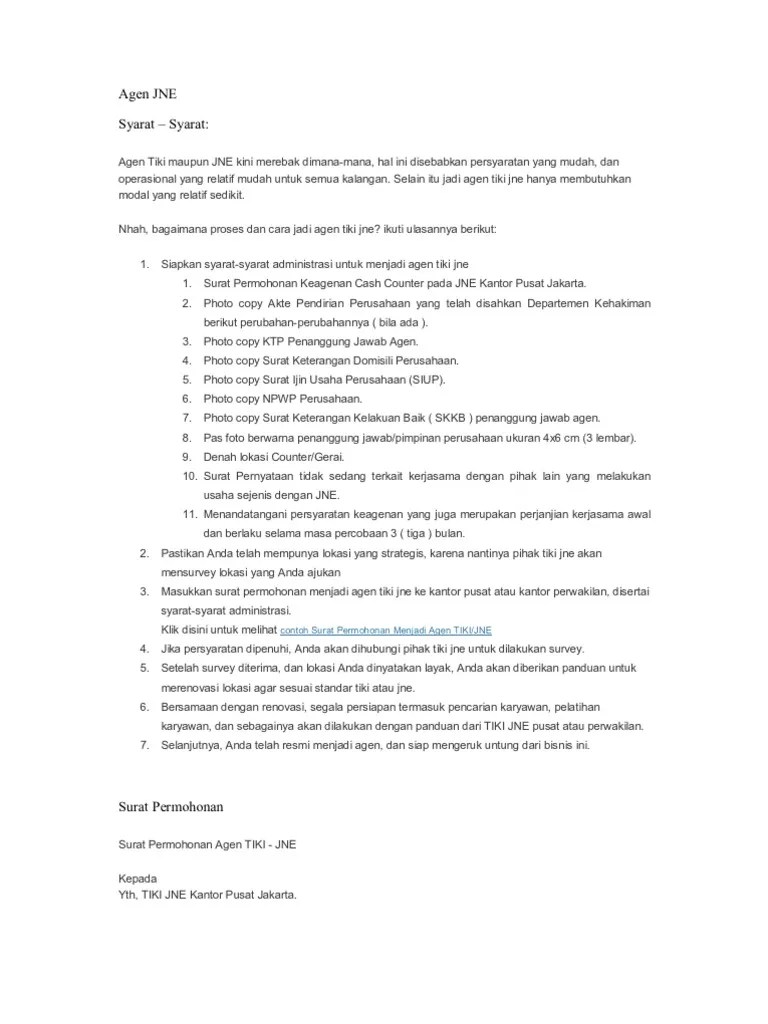 Agen JNE | PDF