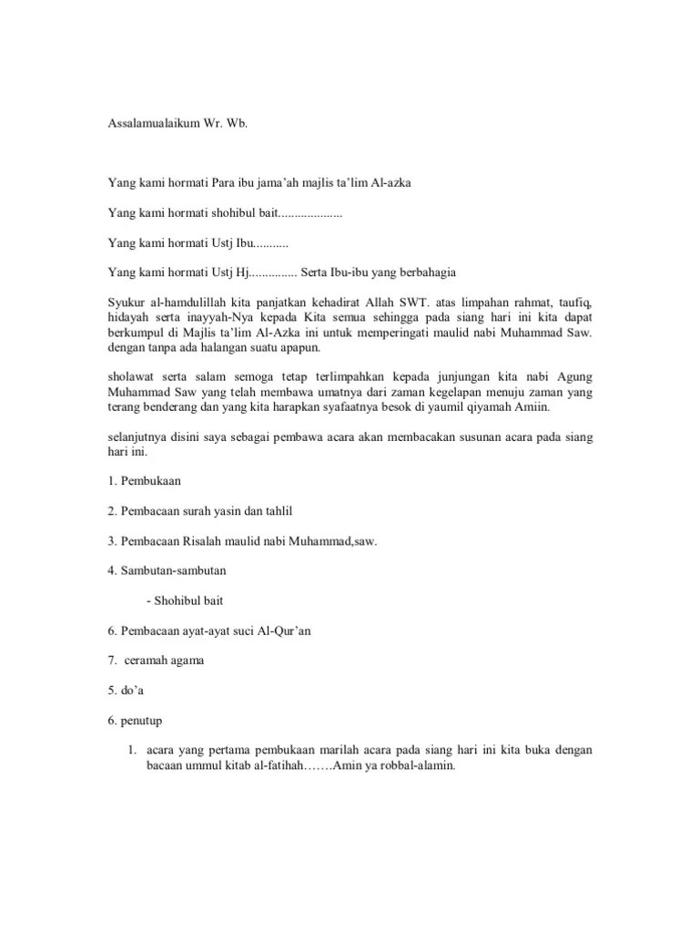 Kumpulan Contoh Sambutan Acara Tahlilan Bahasa Sunda - Kumpulan Contoh Teks  MC