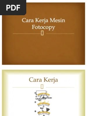 Cara Kerja Mesin Foto | PDF