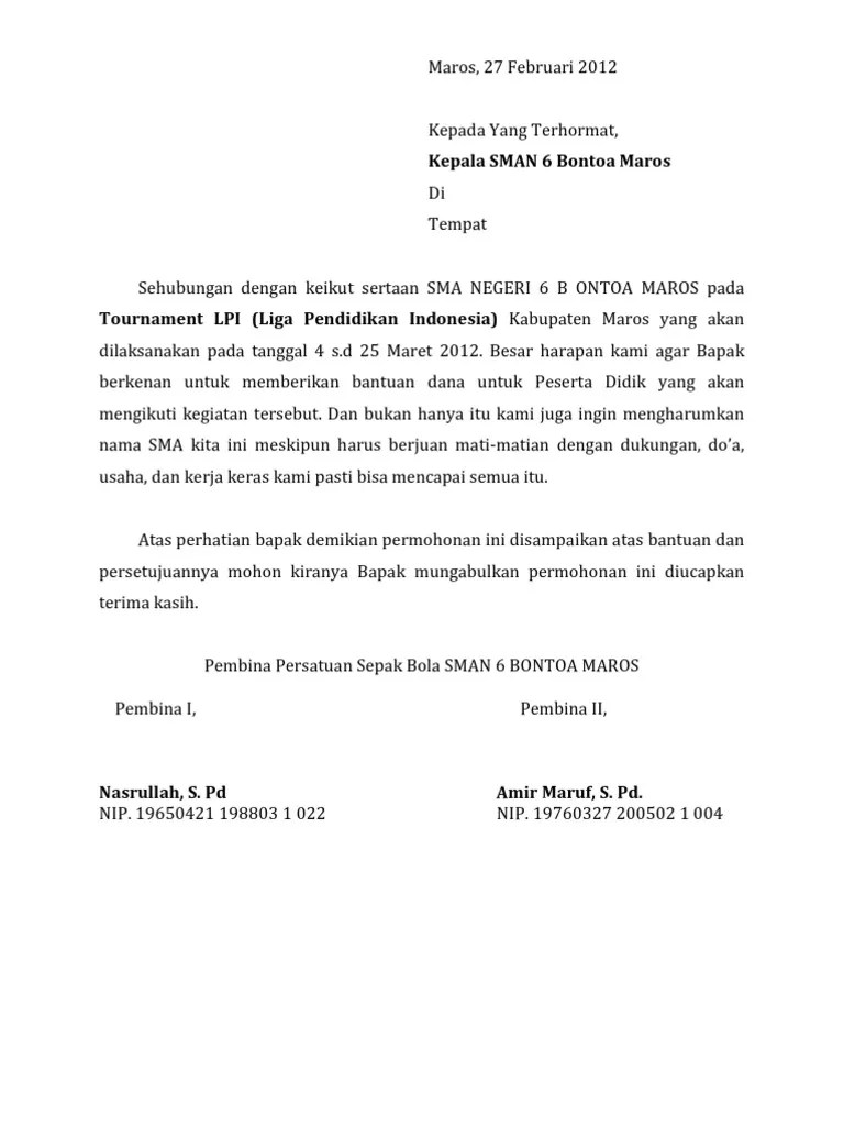 Proposal Sekolah Sepak Bola
