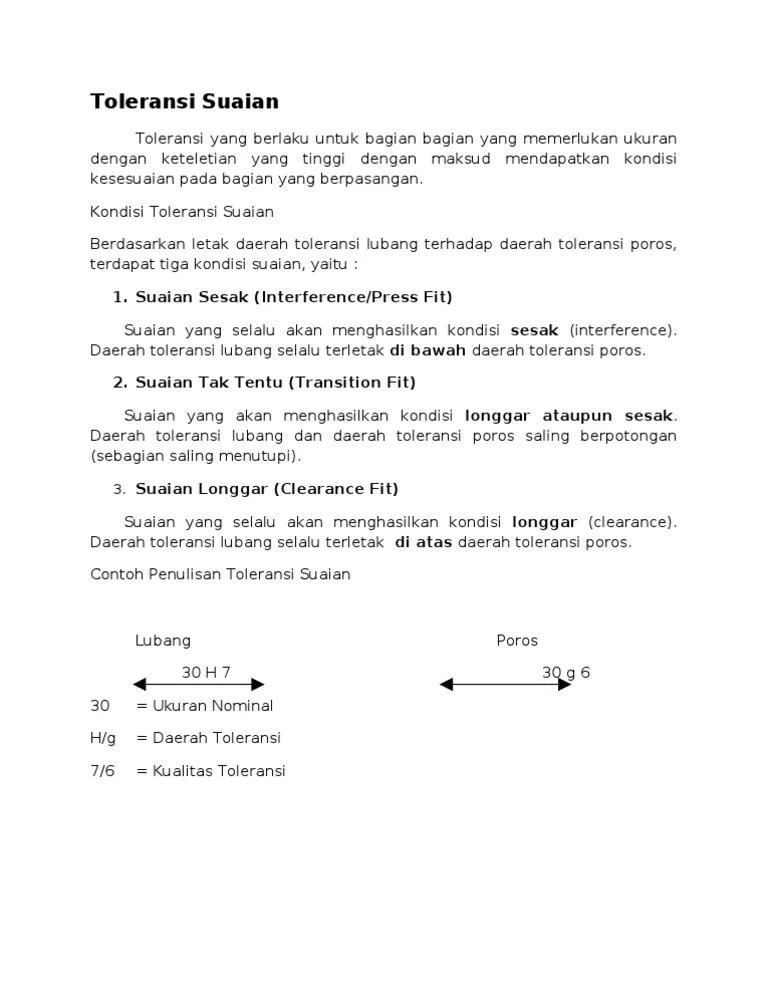 Toleransi Suaian | PDF