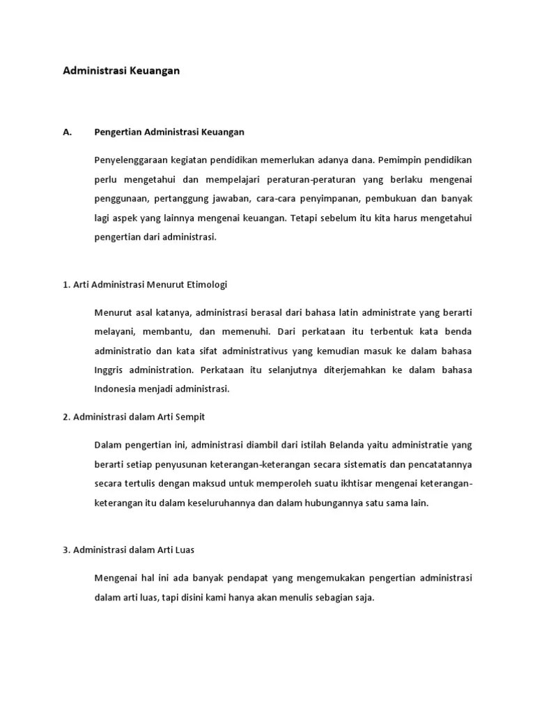 Administrasi Keuangan | PDF