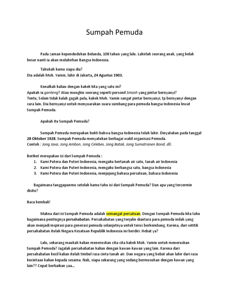 Sumpah Pemuda | PDF