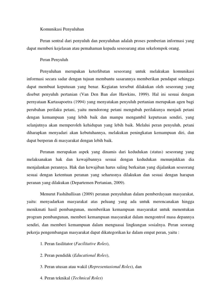 Peran Penyuluh | PDF