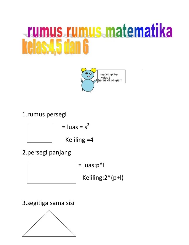 Gambar Rumus Matematika Sd