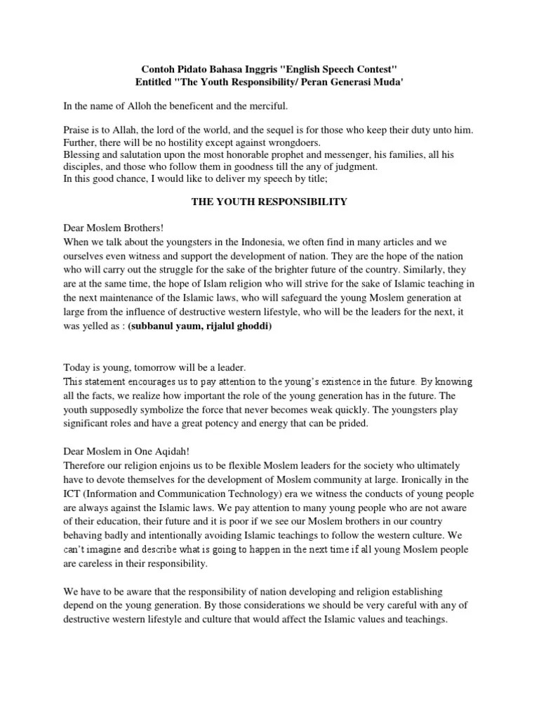 Pidato Bahasa Inggris Tentang Pendidikan Moral Generasi Muda - Terkait  Pendidikan