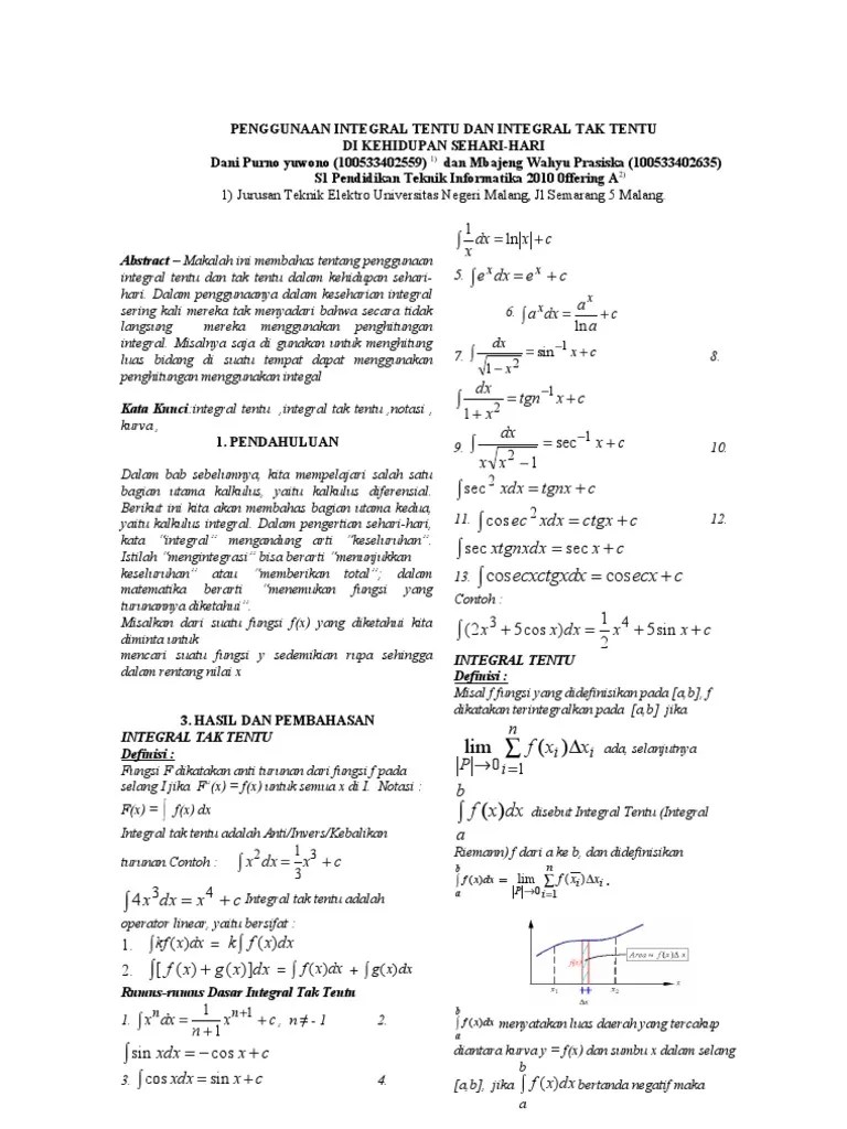 40+ Contoh Soal Integral Tentu Trigonometri