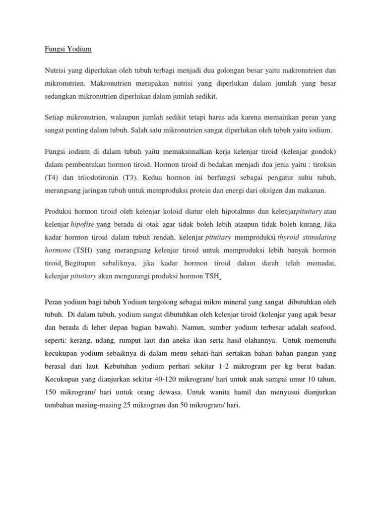 Fungsi Yodium Yoyon | PDF