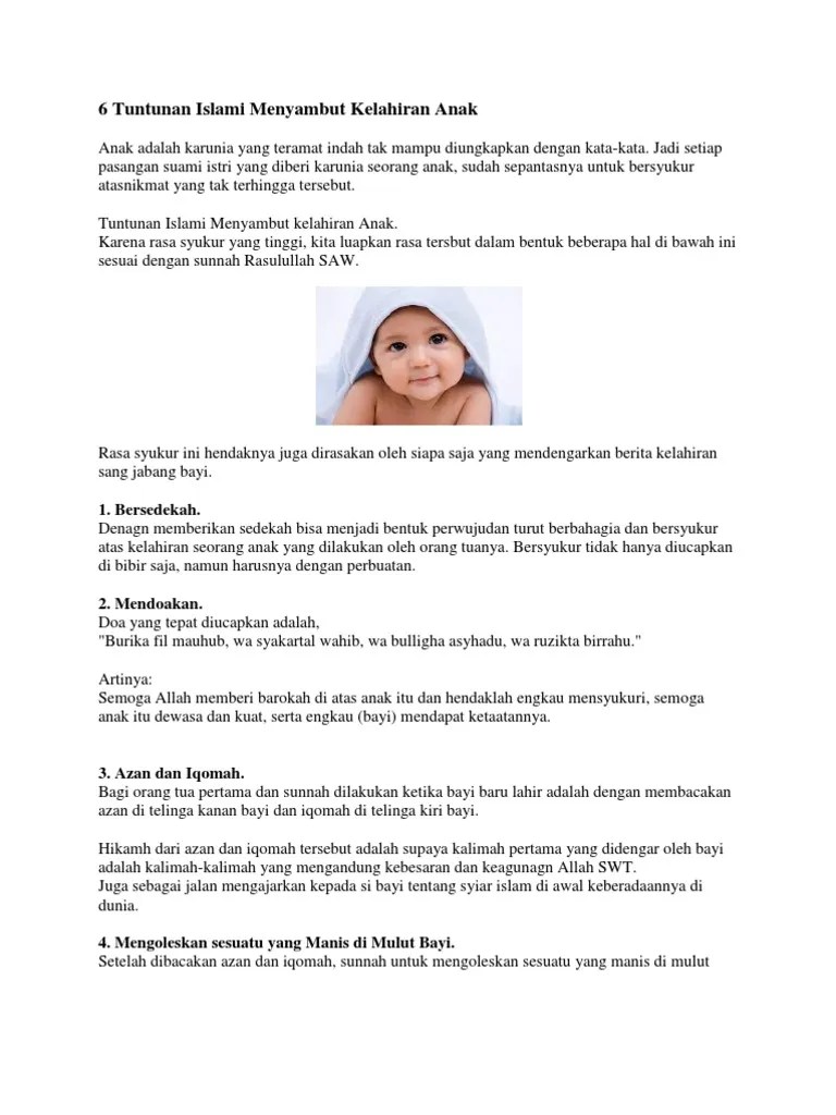 Kata Kata Islami Untuk Anak Baru Lahir - Nusagates