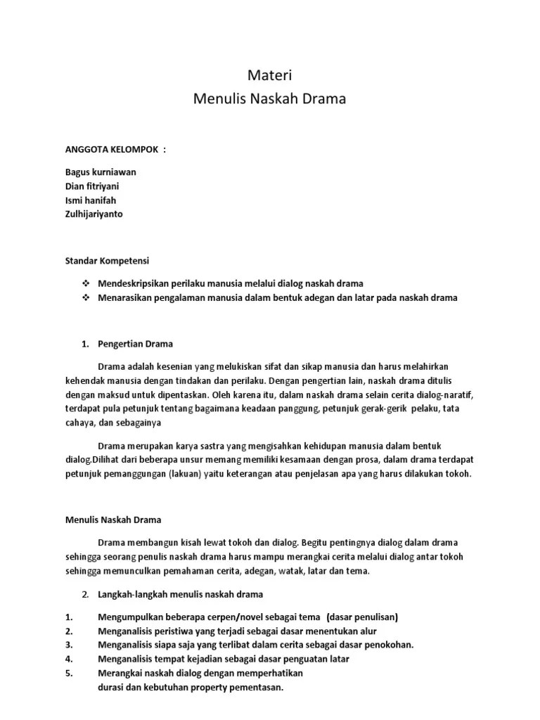 SK 16 Materi Naskah Drama | PDF